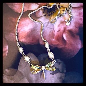 Lucky Brand: Abalone Dragonfly Necklace